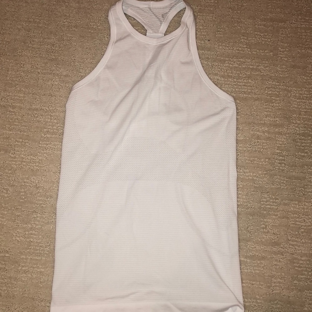 White workout tank top
